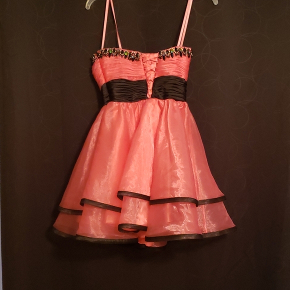 Salmon Cinderella Cocktail dress - Picture 2 of 5